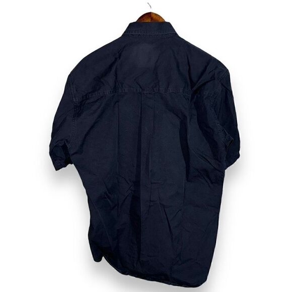 90s Chaps Ralph Lauren Crest Navy S/S Button Down Shirt M - Picture 8 of 8